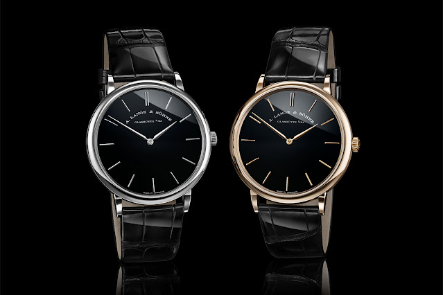 Black onyx dial shines on A. Lange & Söhne Saxonia Thin limited editions in Honeygold and platinum