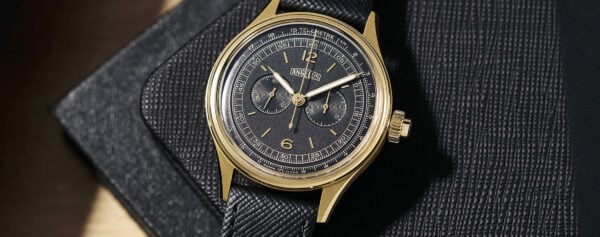 Introducing – The New Angelus x Massena LAB Chronographe Télémètre in Yellow Gold