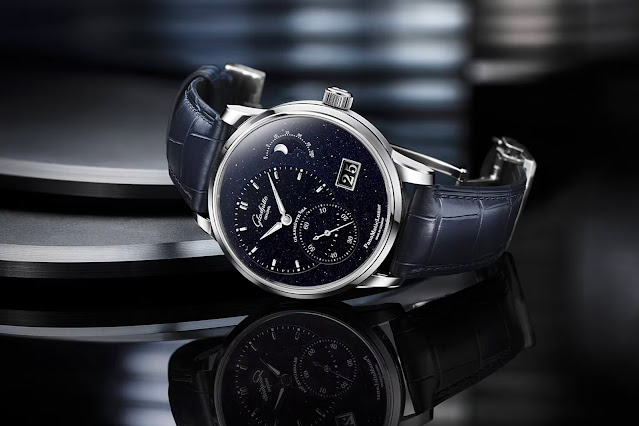 Glashütte Original PanoMaticLunar Anniversary Edition with aventurine dial