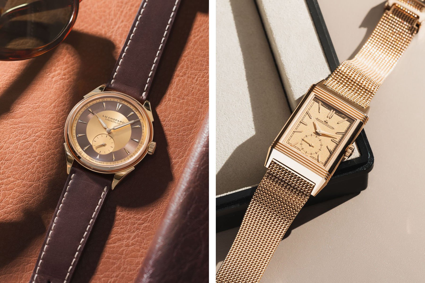 Fratello Dress Watch Season: Round 1, Match 2 —  Chopard L.U.C Qualité Fleurier 20th Anniversary Edition Vs. Jaeger-LeCoultre Reverso Tribute Monoface Small Seconds