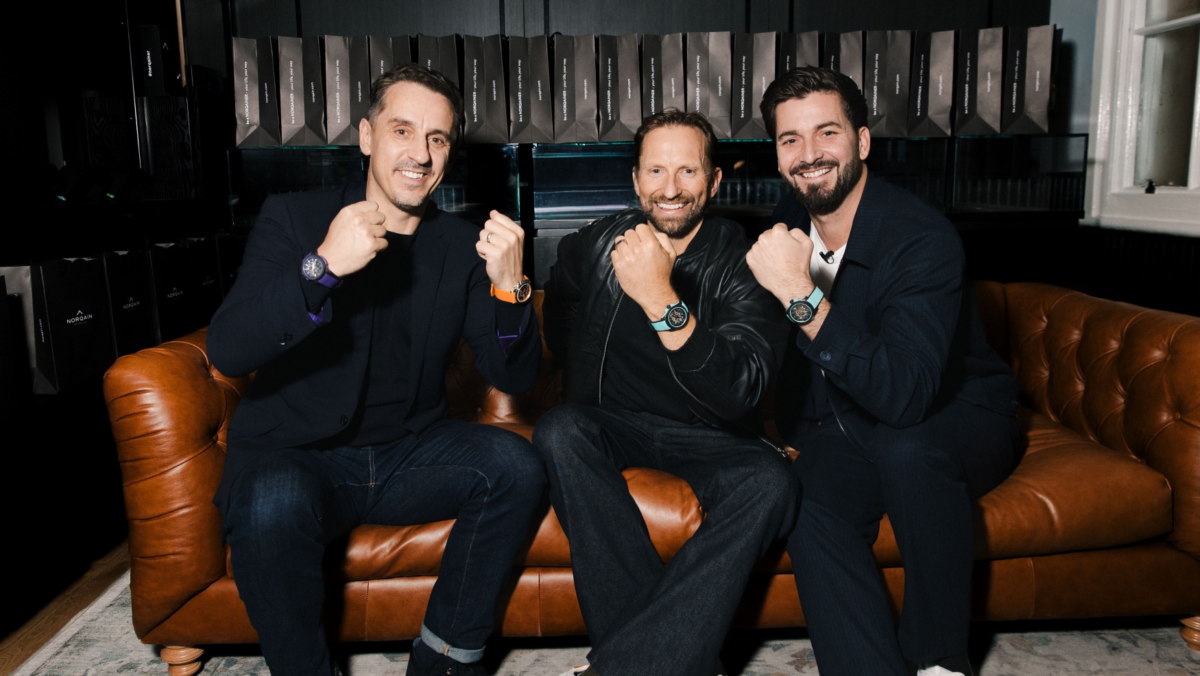 Noqain and Gary Neville stopped by the London Studio for a Wild night