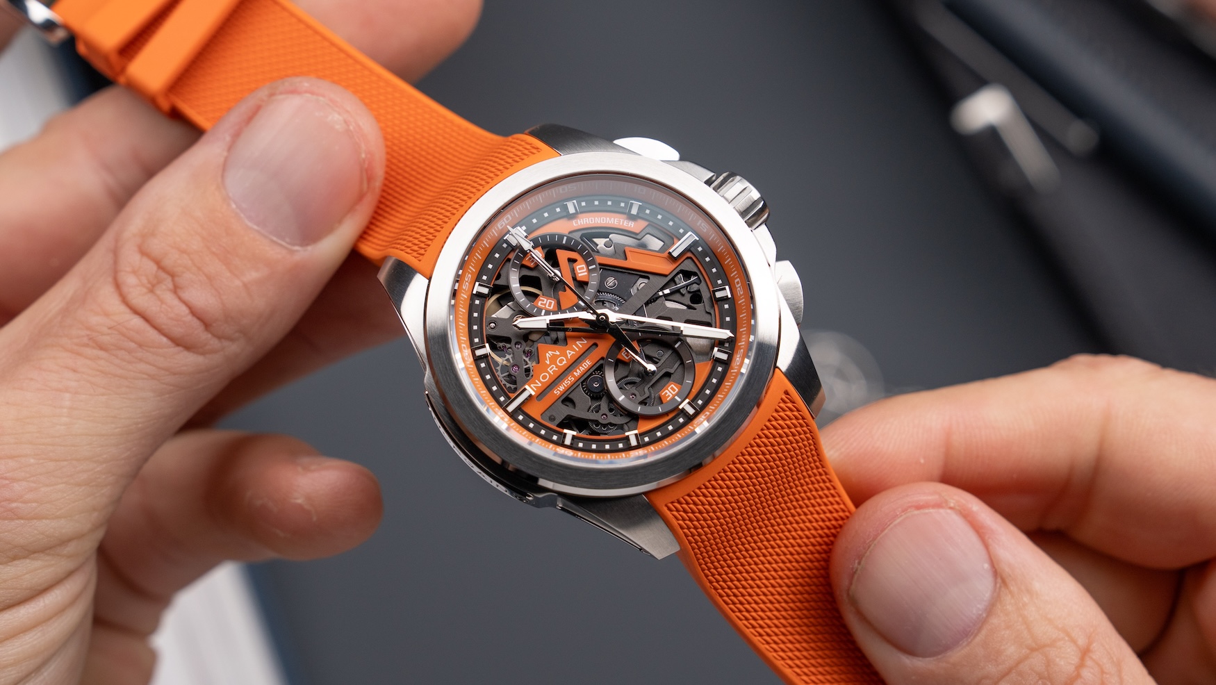 Norqain reveals a new orange colour for its most advanced chronograph