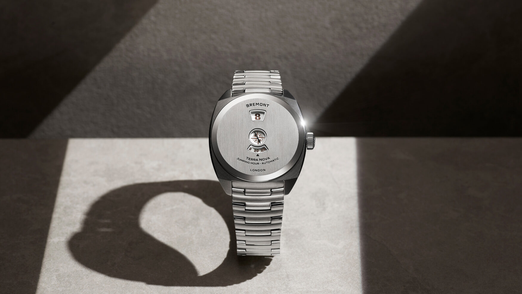 Jumping for joy with the new stainless steel Terra Nova Jumping Hour from Bremont