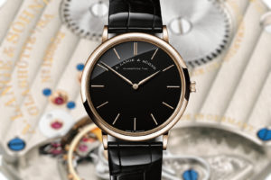 A. Lange & Söhne’s Very-Thin Saxonia Gets an Onyx Makeover