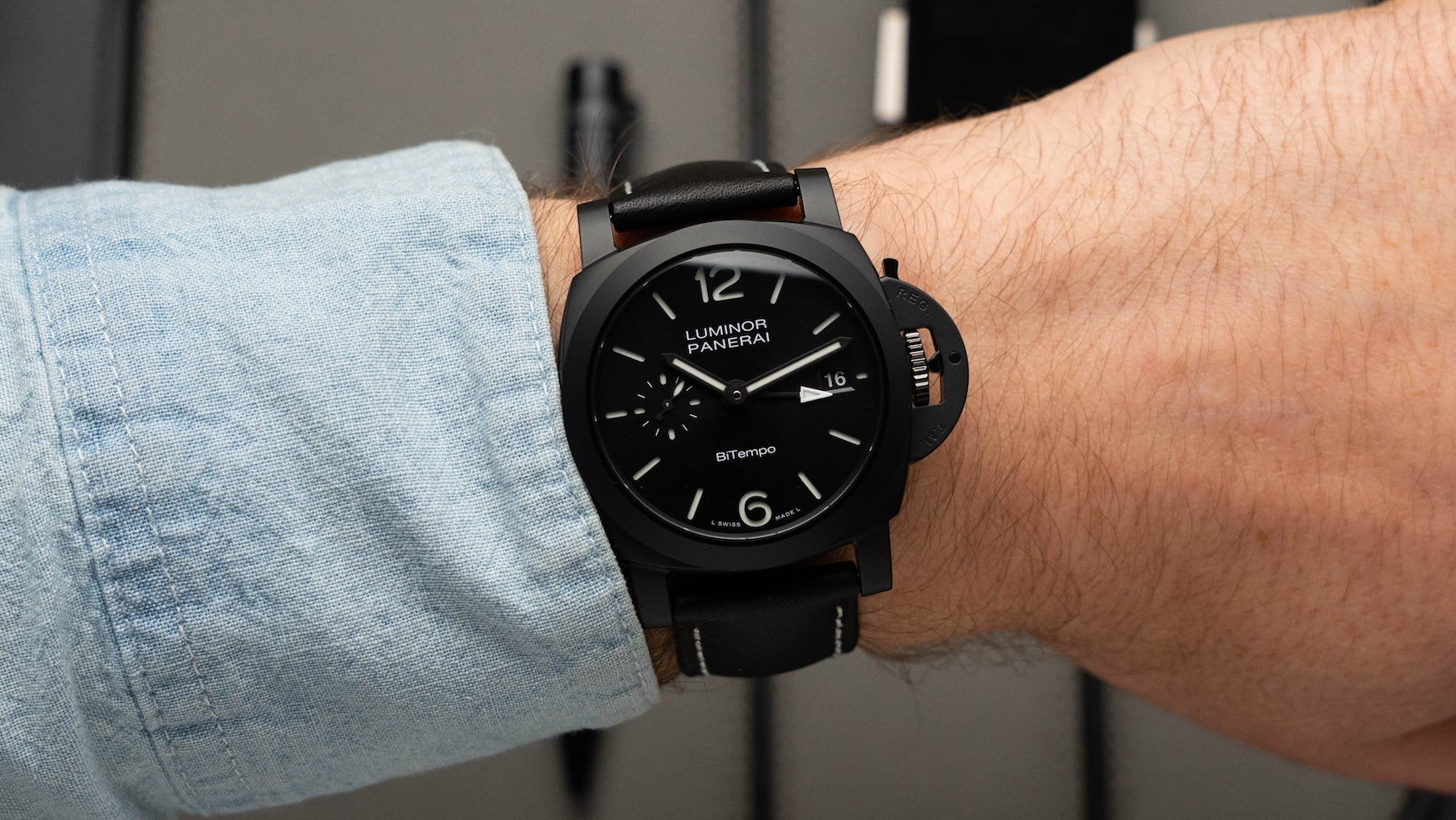 The new Panerai Luminor GMT Ceramica marks the first 40mm ceramic case for the line