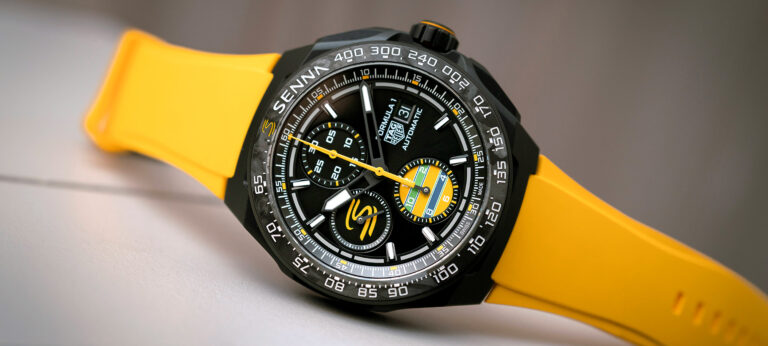 Hands-On Debut: TAG Heuer Formula 1 Chronograph X Senna 44mm Watch Brings Vibrant Brazilian Color To The Collection