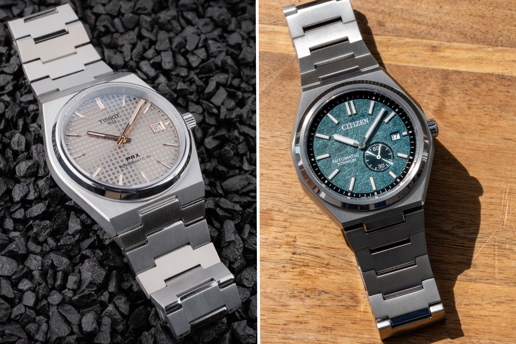 Sunday Morning Showdown: Citizen Super Titanium Zenshin Small Seconds Vs. Tissot PRX Titanium 38mm