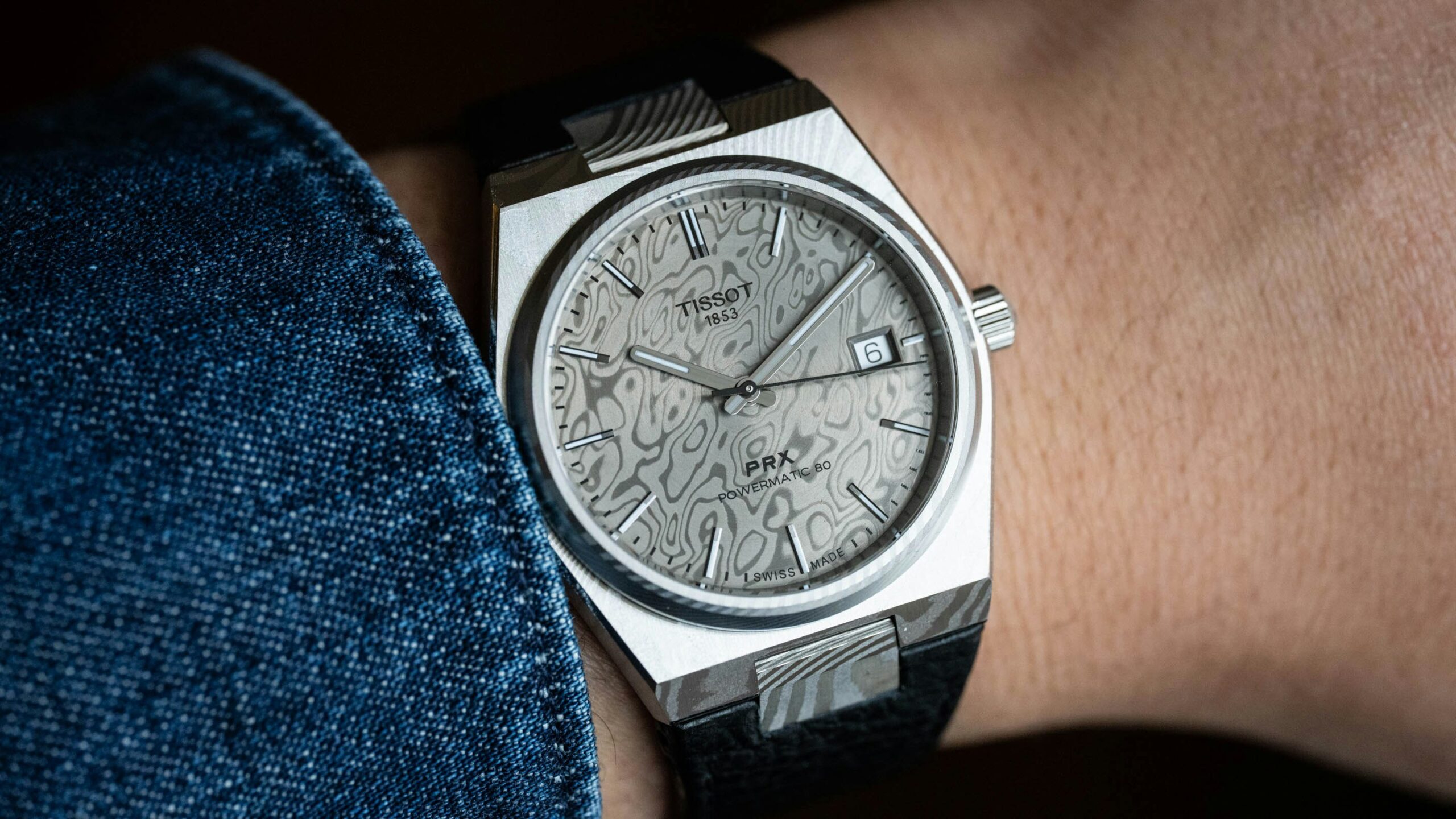 Introducing: The Tissot PRX Powermatic 80 38mm In Damascus Steel (Live Pics)