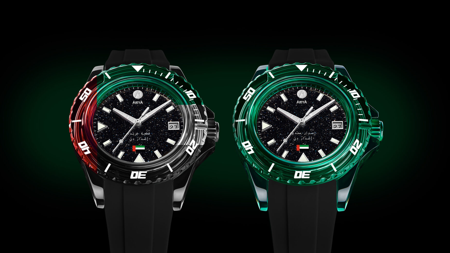 ArtyA wows Dubai Watch Week 2025 with a world-first four-colour sapphire diver