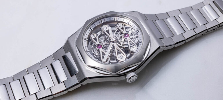 Hands-On Debut: The Girard-Perregaux Laureato Three Gold Bridges Watch Merges Two Of The Brand’s Iconic Designs