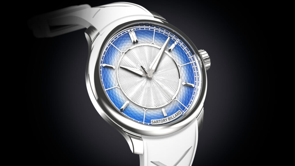 Sartory Billard’s SB04-E Exquisite Blue Guilloché limited edition brings icy blue hues that will stand up to Florida heat