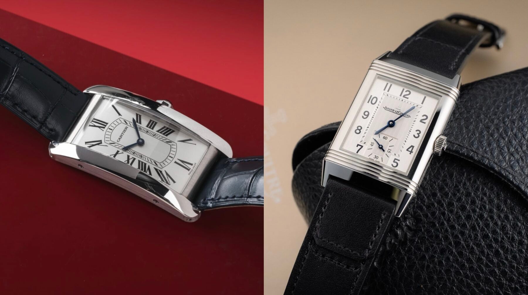Sunday Morning Showdown: Cartier Tank Américaine Vs. Jaeger-LeCoultre Reverso Classic Monoface Small Seconds