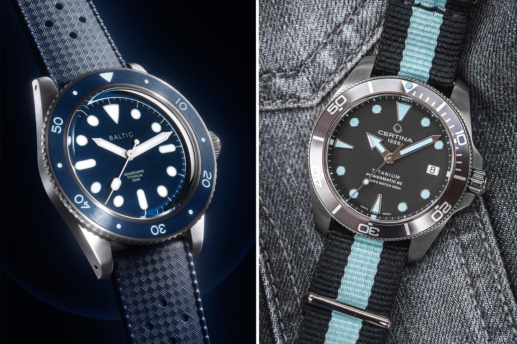 Sunday Morning Showdown: Baltic Aquascaphe Titanium Vs. Certina DS Action Diver Titanium 38mm