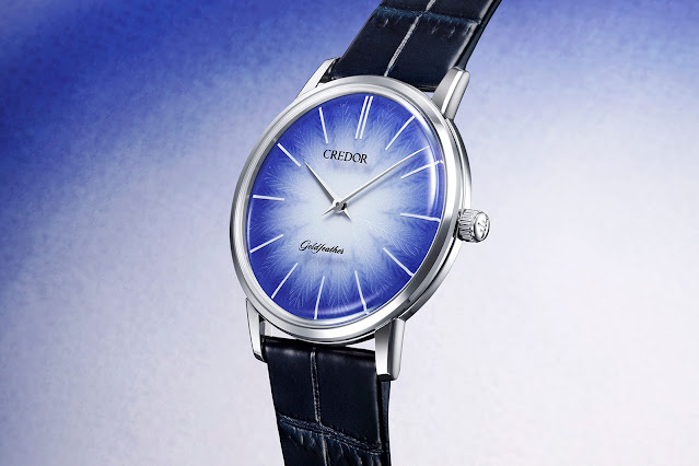 Credor Goldfeather with Imari Nabeshima porcelain dial