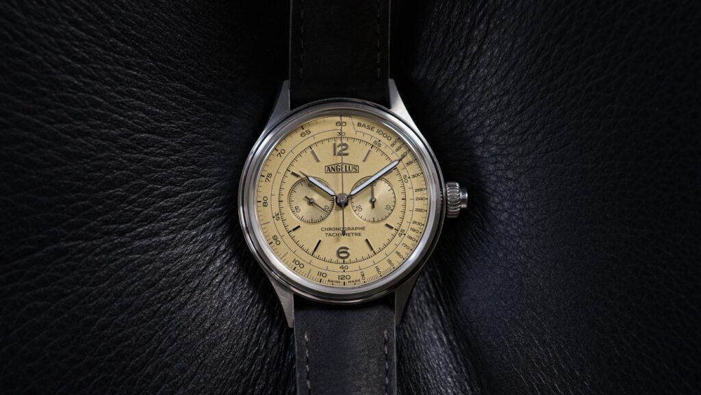 Angelus and Monochrome present the Chronographe Tachymètre, as the souscription press is still hot