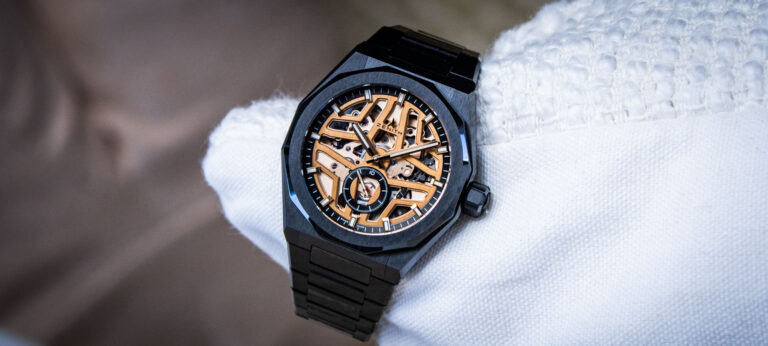 Hands-On Debut: The Zenith Defy Skyline Skeleton In Black Ceramic And Rose Gold