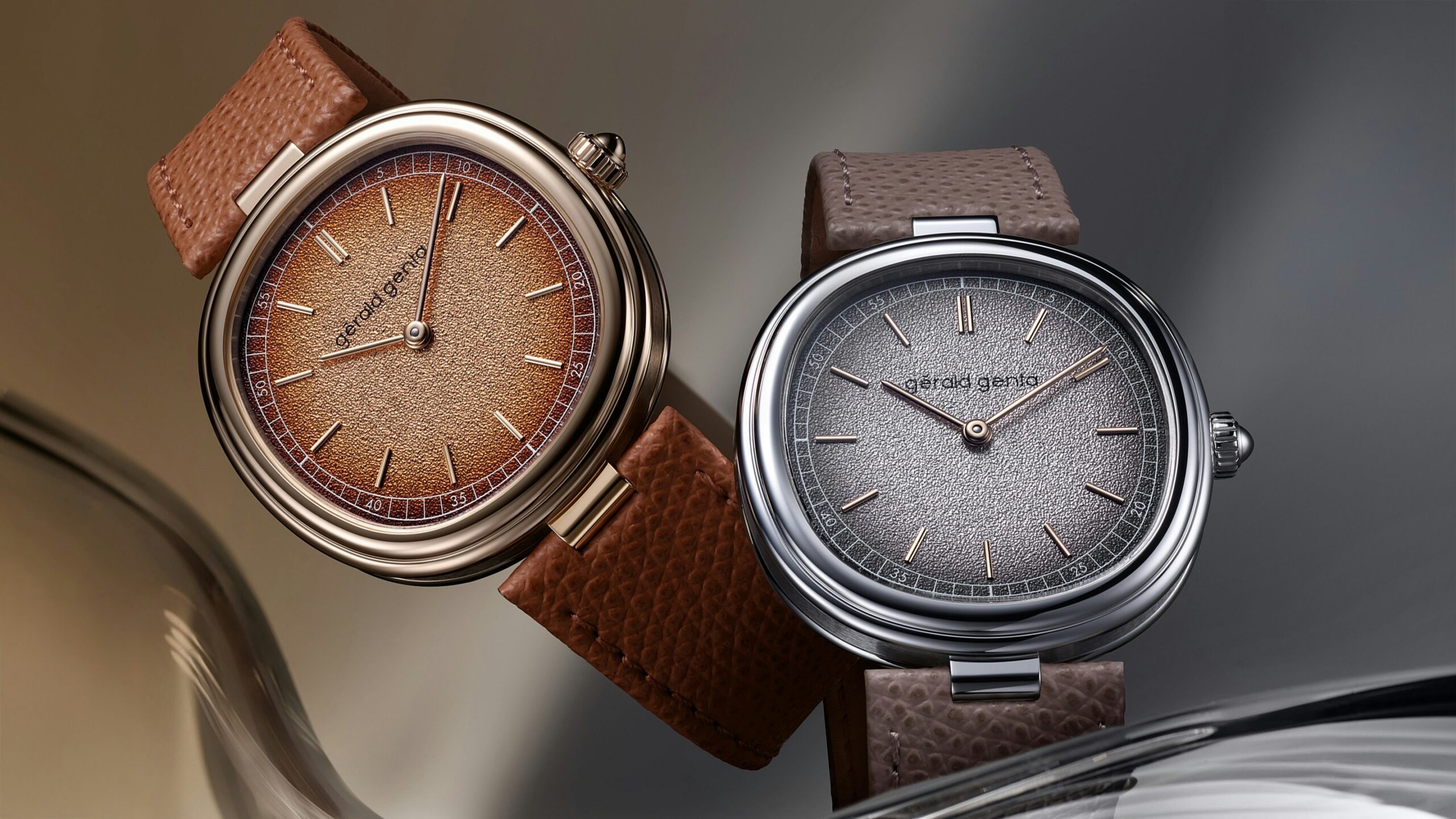 Introducing: The Gerald Genta Geneva Time Only ‘Marrone’ And ‘Grafite’