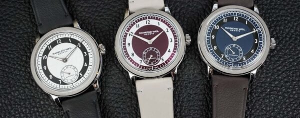 First Look – Raymond Weil Adds a Trio of Tuxedo Dials to its Millesime Small Seconds 39mm