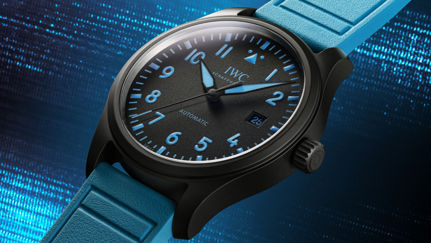 F1’s George Russell gets his own IWC special editions in black ceramic and his signature blue colorway