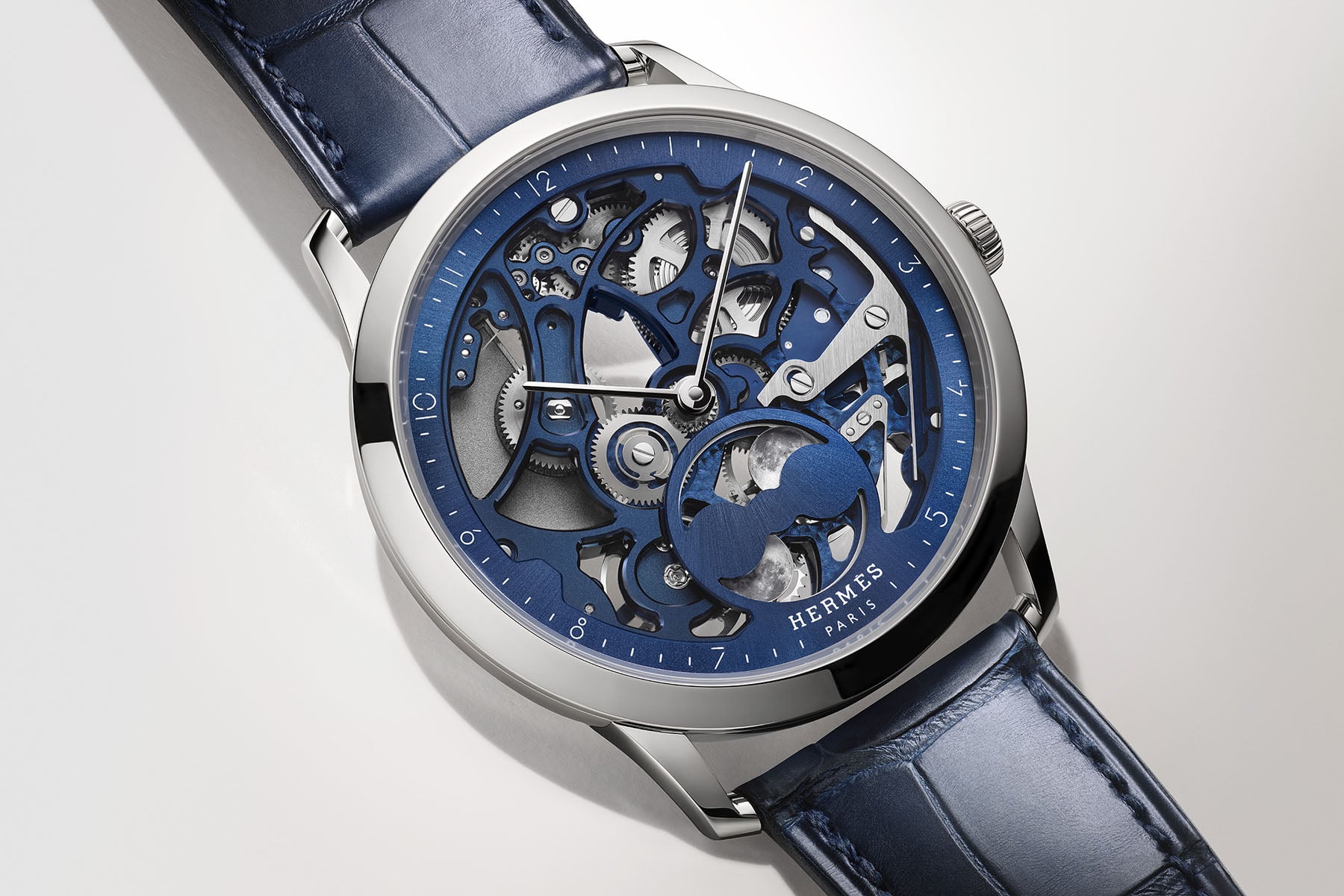Introducing: Two New Hermès Slim d’Hermès Squelette Lune Watches In Titanium And Platinum