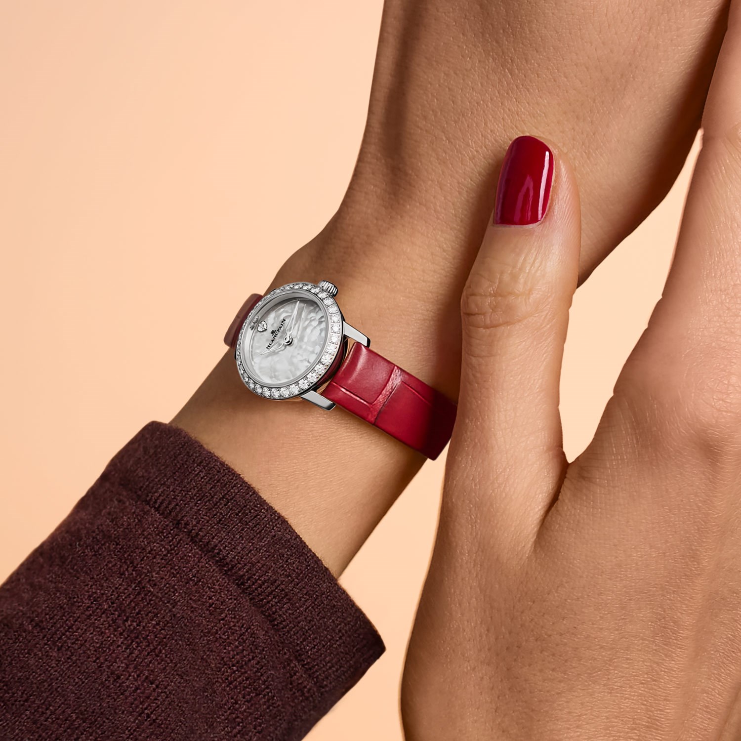 Blancpain Villeret Saint-Valentin 2026: white gold and nacre perlée