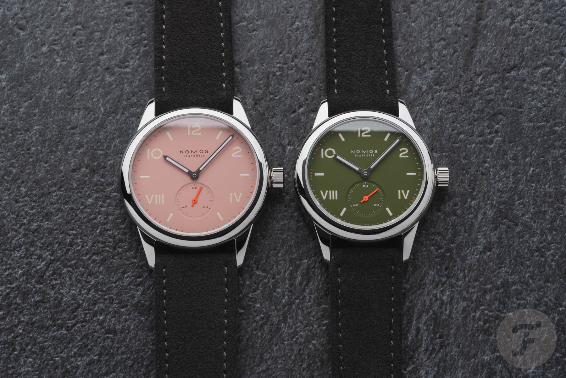 Nomos Explores Spring Colors With The Club Campus All Olive And Full Rose