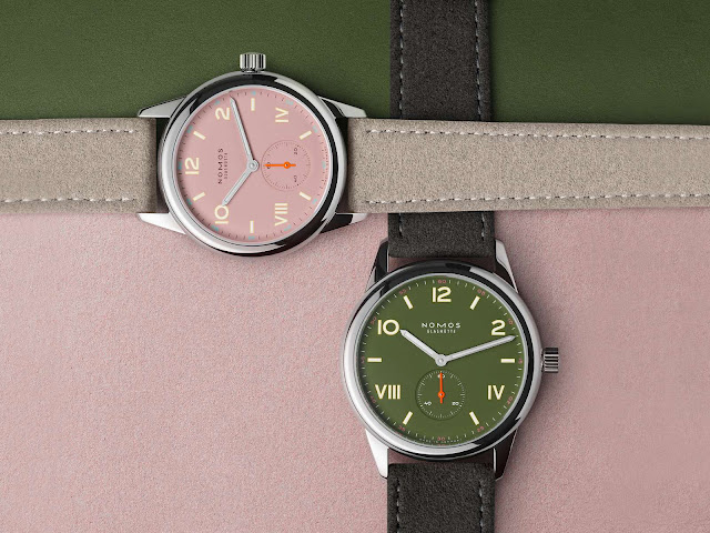 Nomos Glashütte expands Club Campus with all olive and full rose dials