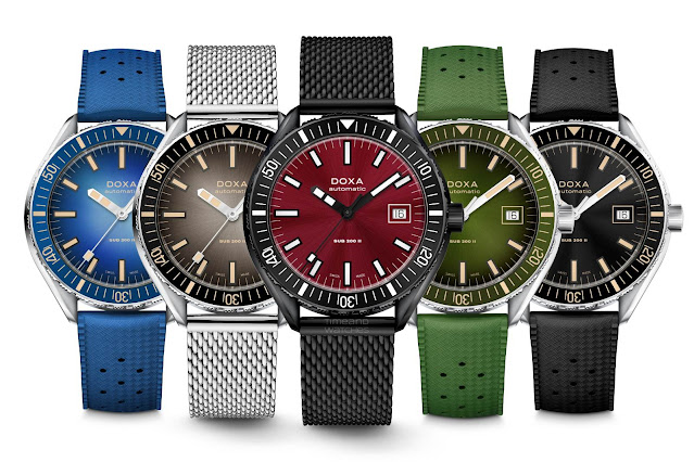 DOXA introduces the SUB 200 II with new dial colours and a slimmer case