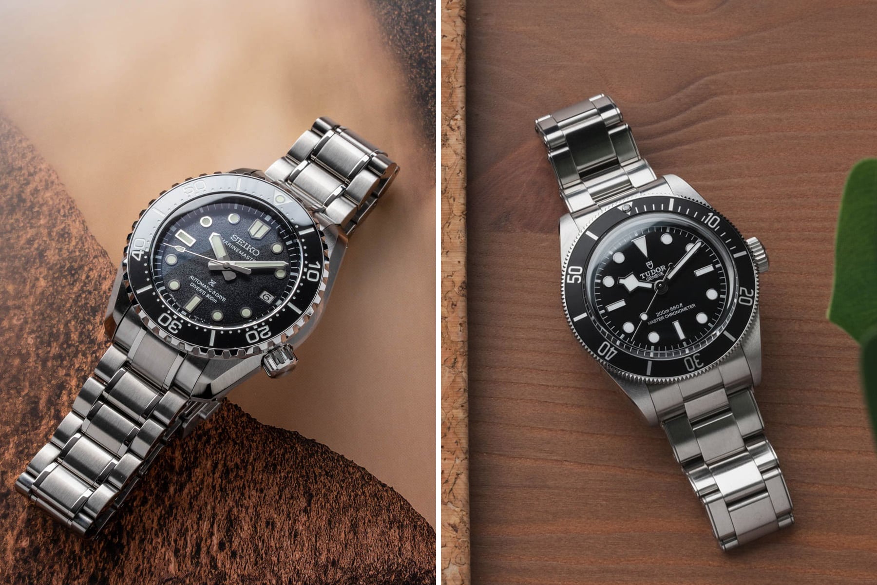 Sunday Morning Showdown: Tudor Black Bay “Monochrome” Vs. Seiko Prospex Marinemaster HBF001