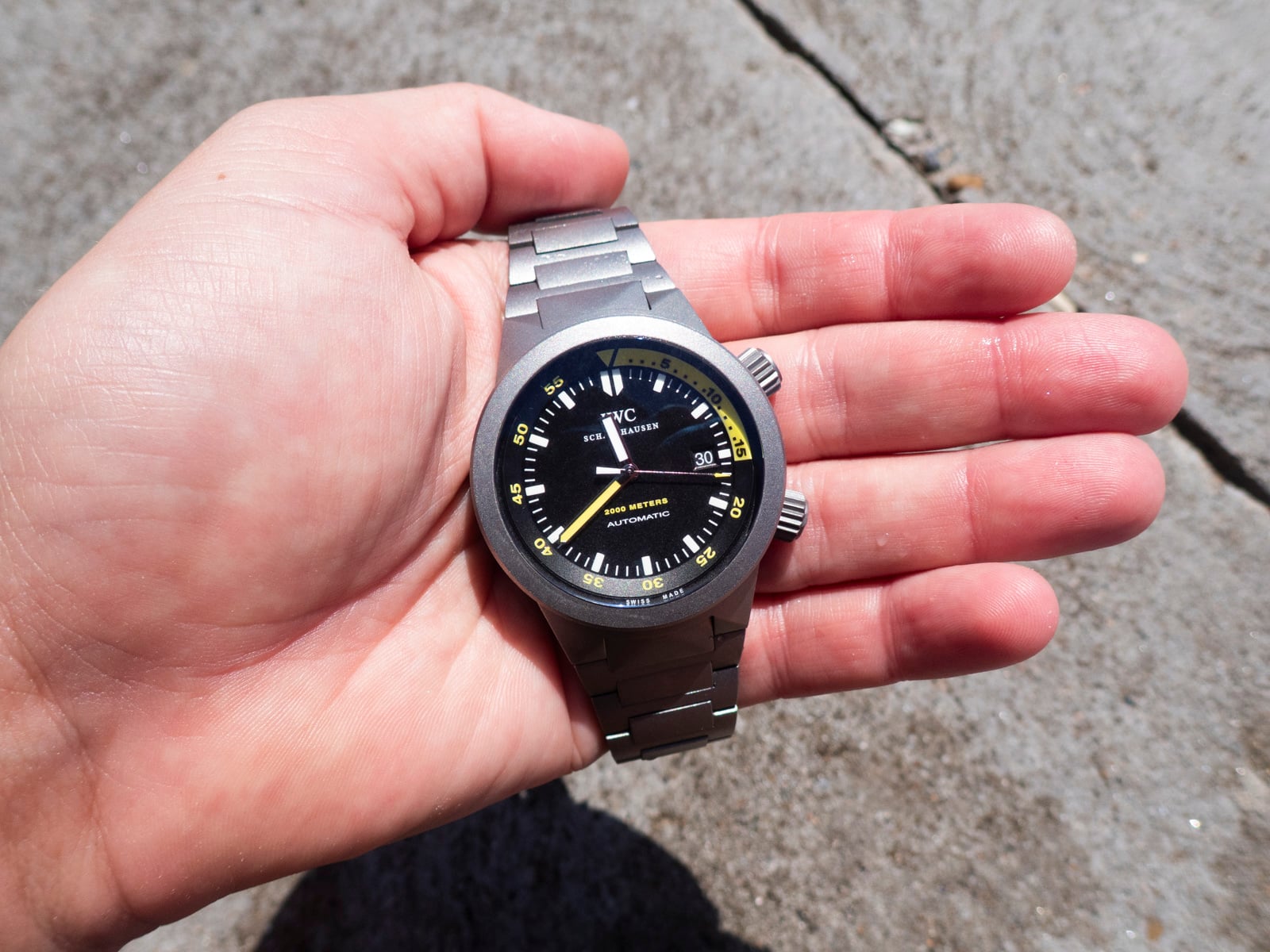 Taking A 20-Year-Old IWC Aquatimer 2000 Into The Ocean