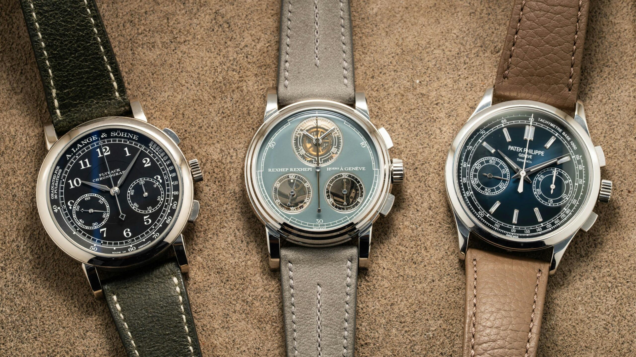 Just Because: The Rexhep Rexhepi Chronograph Flyback Next To Some Classics From Patek Philippe And A. Lange & Söhne