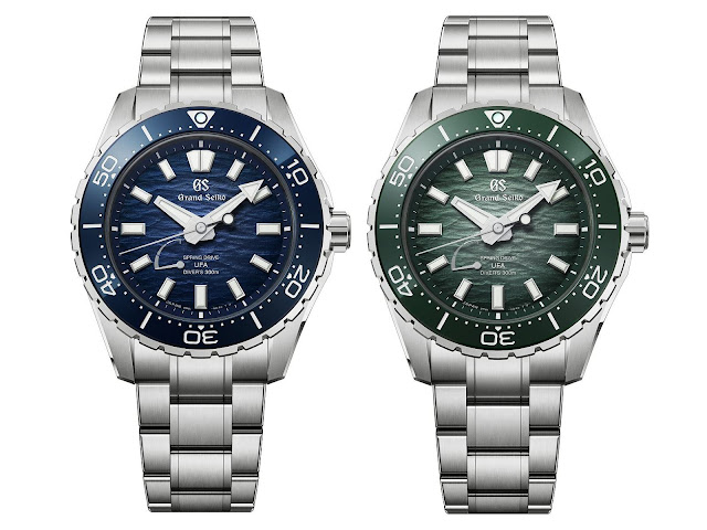Grand Seiko Spring Drive U.F.A. Ushio 300 Diver SLGB023 and SLGB025