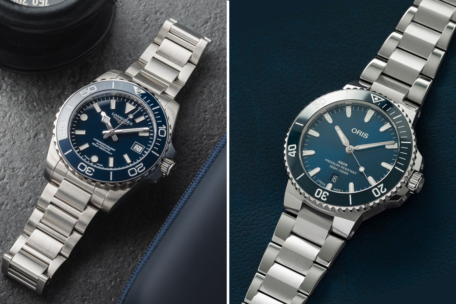 Sunday Morning Showdown: The New Longines Hydroconquest Vs. The Oris Aquis Date