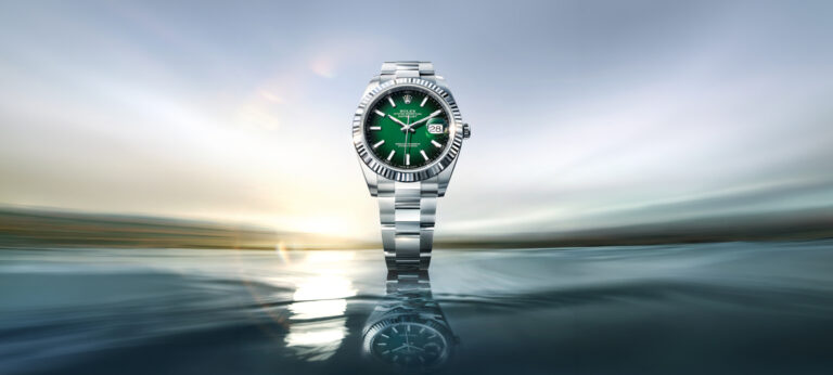New Release: Rolex Datejust 41 White Rolesor Green Lacquer Ombre Dial Watch