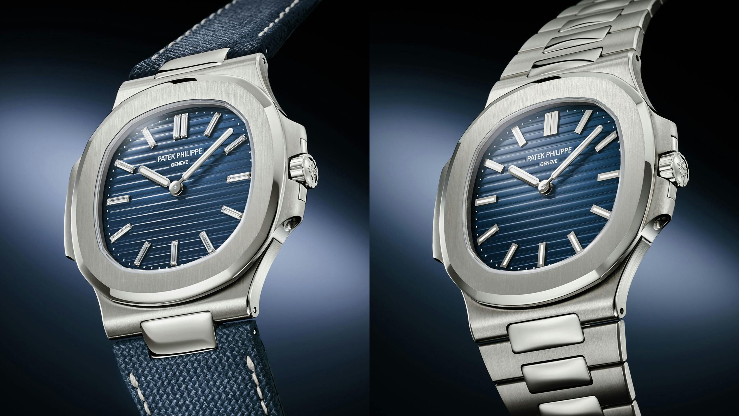 Introducing: Patek Philippe’s 50th Anniversary Nautilus Collection, Two Large Size and One Midsize Limited Edition Model (And A Desk Watch!)