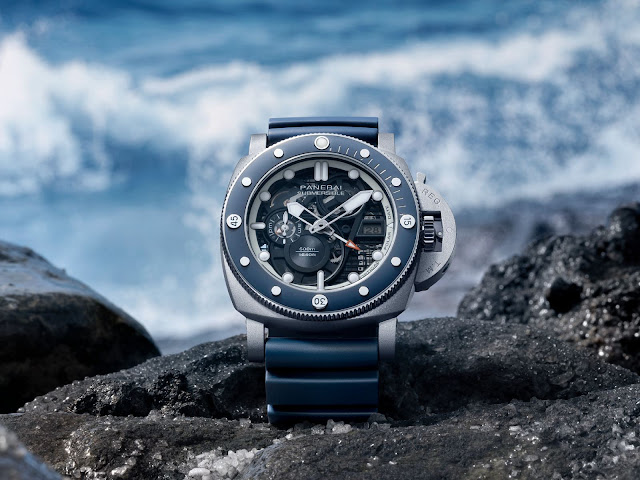 Panerai unveils Submersible GMT PAM01495 in DMLS titanium with skeletonised calibre