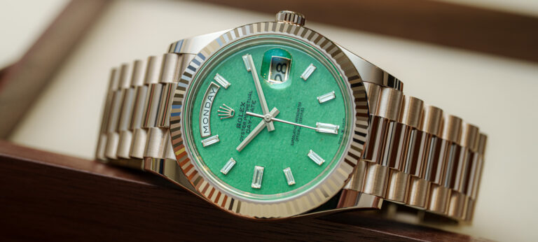 Rolex’s New Day-Date 40 Men’s Jewelry Watch Hands-On: Diamonds, Green Aventurine, & Jubilee Gold