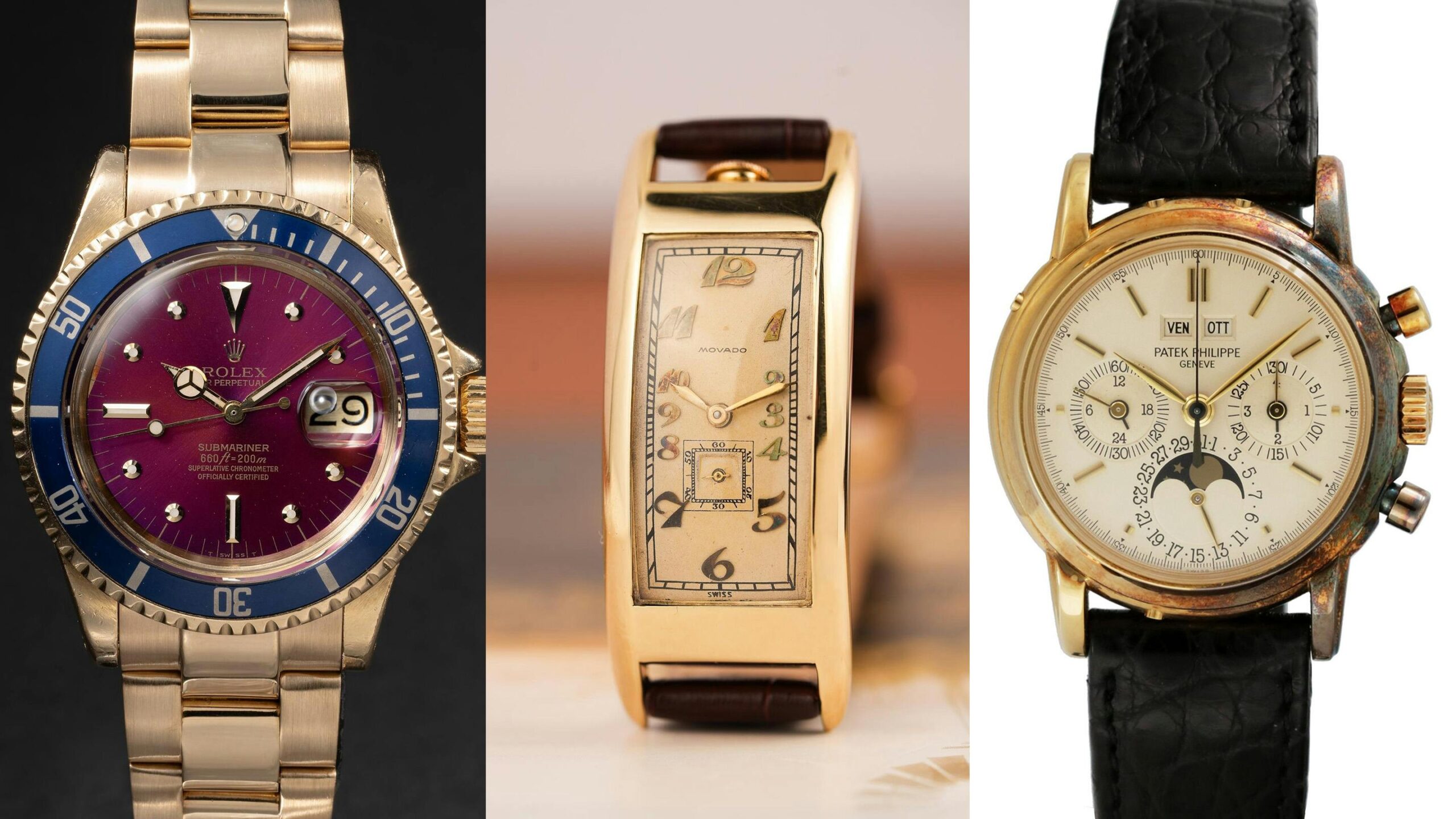 Bring a Loupe: A Movado Polyplan, An Impossible Rolex 1680, And A Full Set Patek 3970