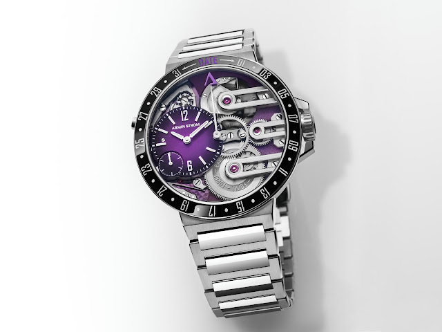 Armin Strom Orbit Midnight Purple extends the colour into the movement