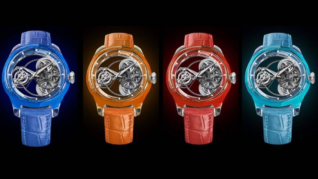 ArtyA Geneve Purity Tourbillon Sport Edition adds customisable coloured fun to its sapphire cased tourbillon madness