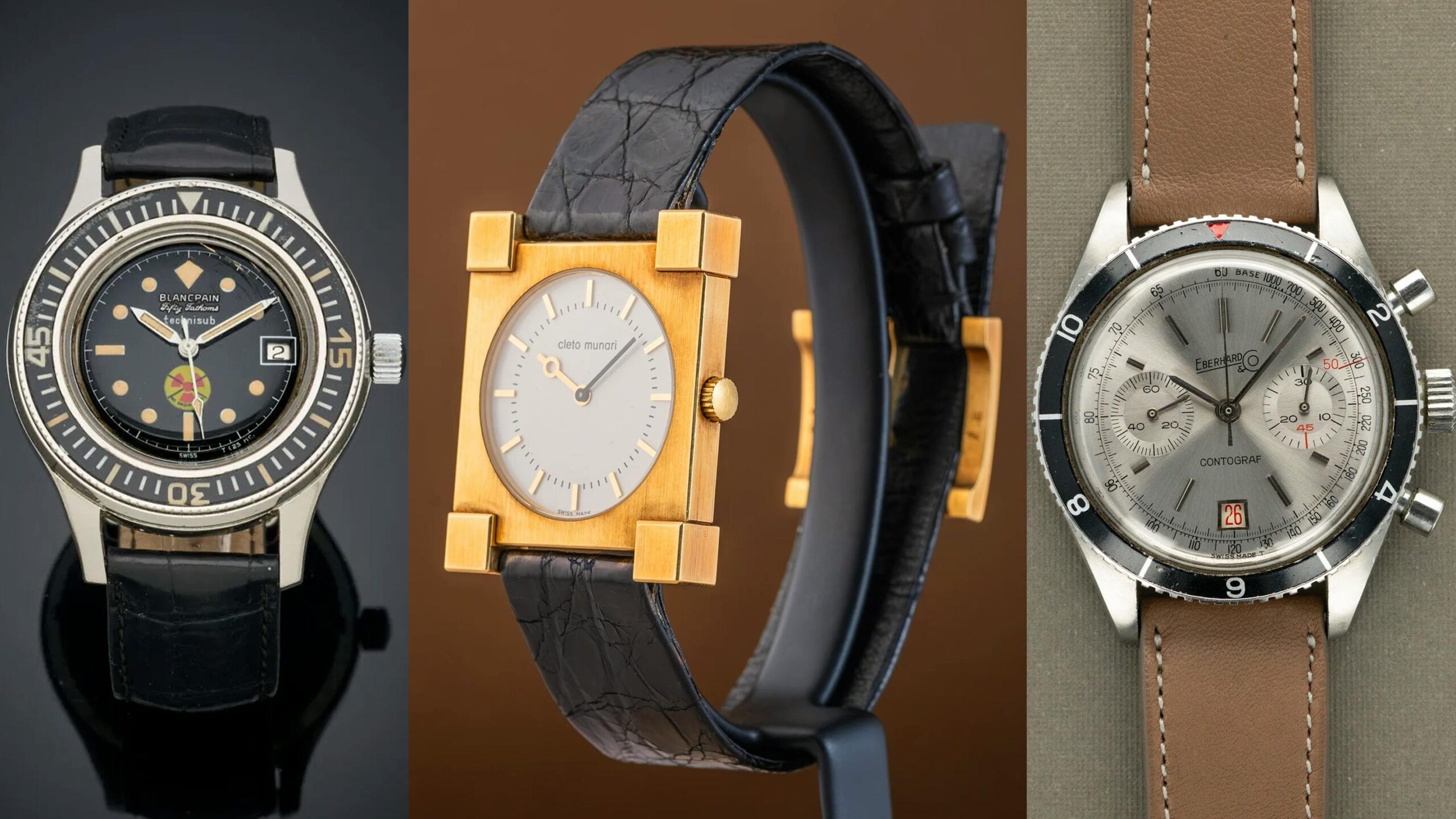 Bring a Loupe: A Wittnauer 235T, A Cleto Munari “Sotsy,” A Blancpain Technisub, And An Eberhard Contograf