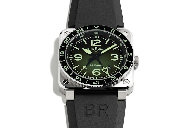 Bell & Ross BR-03 GMT Green Lum inspired by the Northern Lights