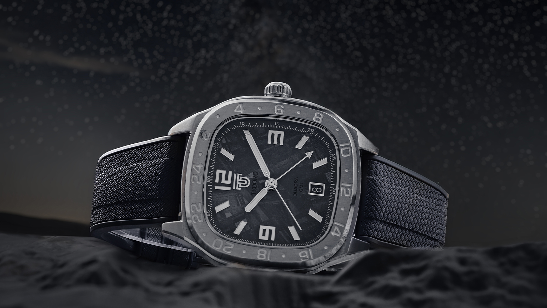 Terrestrial Travel, Extraterrestrial Dial – the Tedoro Quadra GMT Meteorite