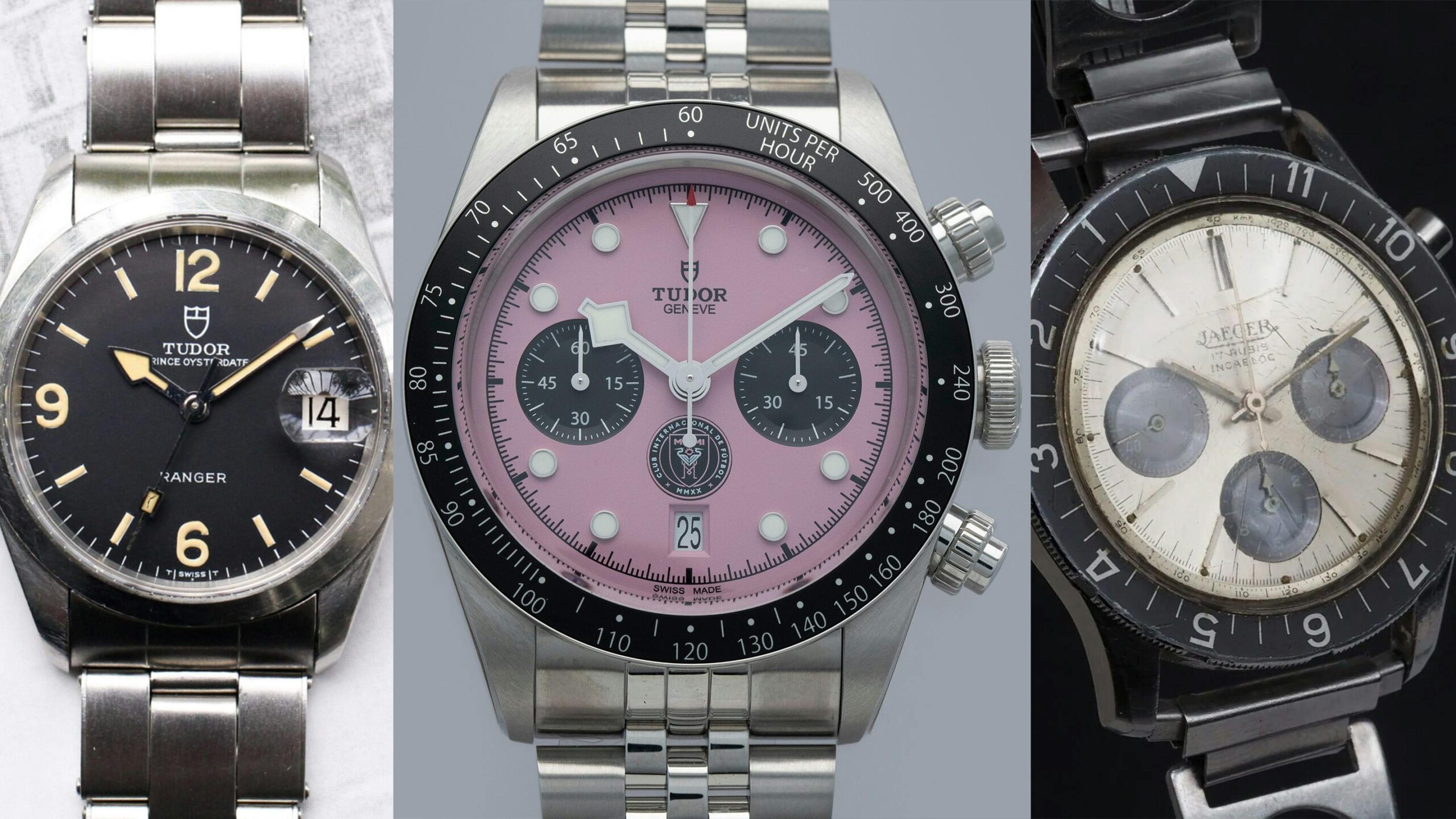 Bring a Loupe: A Limited Edition Inter Miami Tudor, A Jaeger 4ATM, A Longines Ultra-Chron Jumbo, And A Pair Of Tudor Rangers