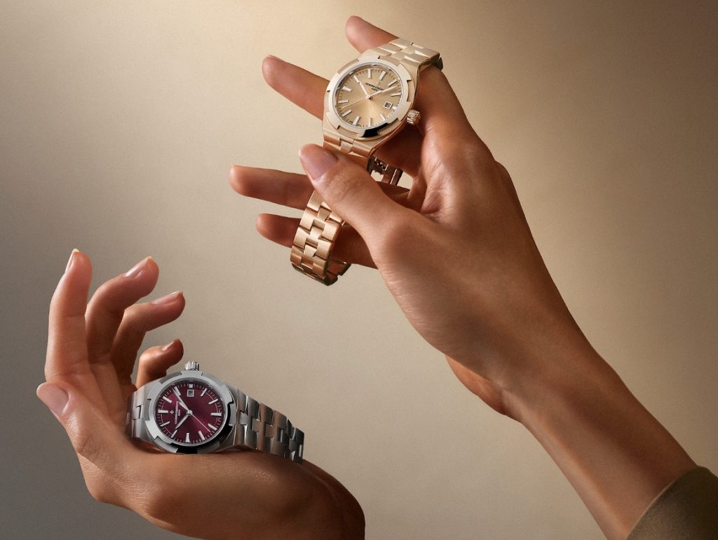 Rich Burgundy, Gold Join 34.5MM Vacheron Constantin Overseas Collection