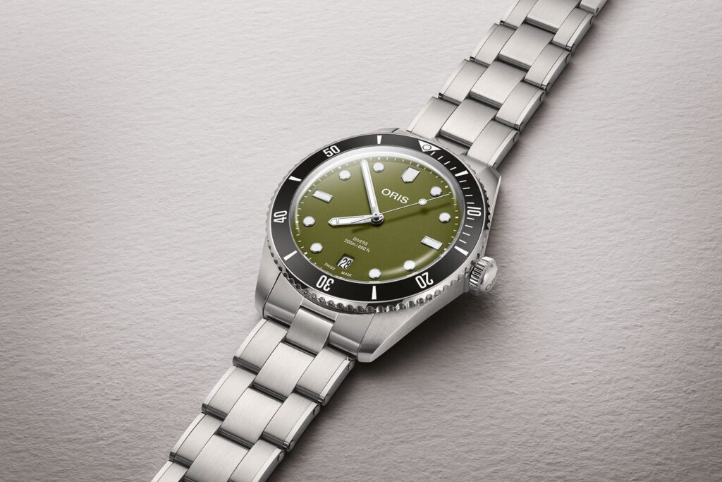 The Oris Divers Date Is Now Available With A Matte Green Dial