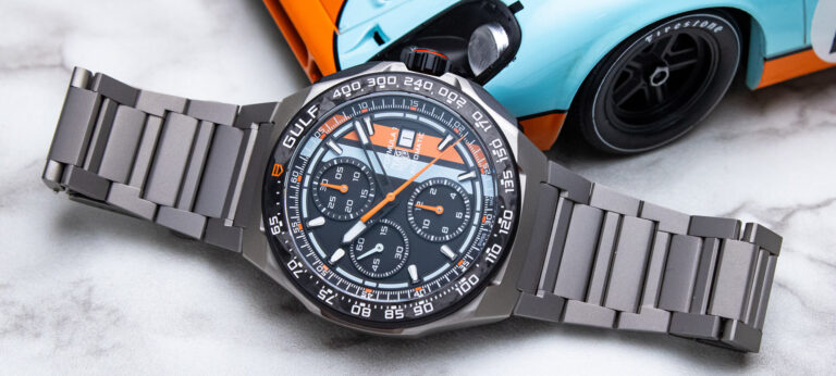 Hands-On Debut: The Limited-Edition TAG Heuer Formula 1 Automatic Chronograph X Gulf Watch Is the Boldest F1 Chrono Yet