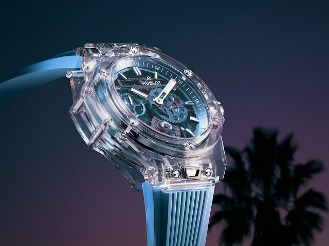 Hublot Big Bang Sapphire Sky Blue with sapphire case and Meca-10 movement