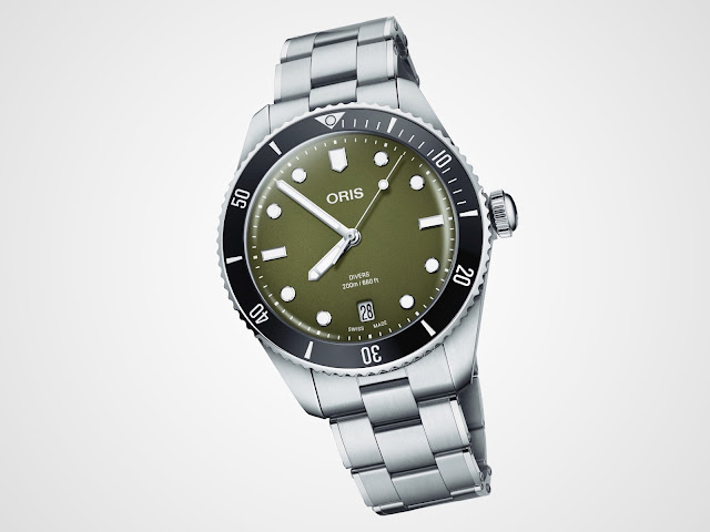 Oris Divers Date 39 mm with Olive Green Dial