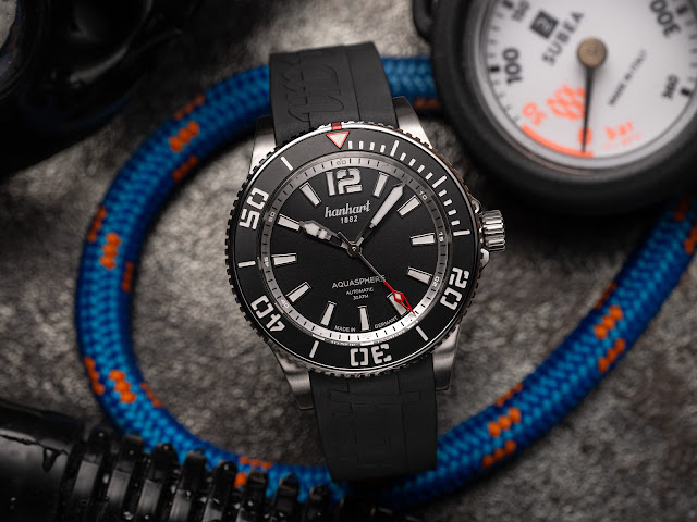 Hanhart introduces the new Aquasphere Matte Black dive watch